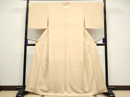 平和屋着物●極上　色無地　丁子色　逸品　未使用　CYAA3300s5