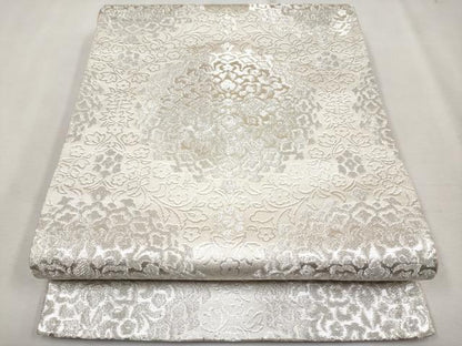 平和屋着物■極上　七五三　女の子　7歳　祝着・袋帯セット　駒刺繍　絞り　鼓草花文　逸品　CYAA3308s5