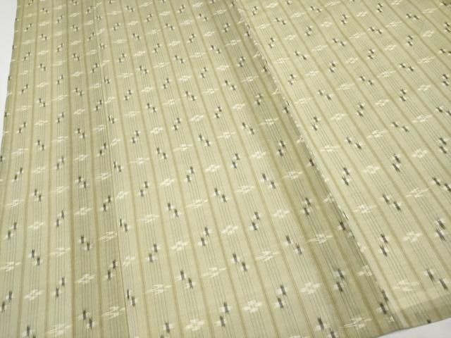 平和屋着物＊極上 夏物 本場琉球絣 夏琉球 黄海松茶色地 逸品 CYAA3320s5