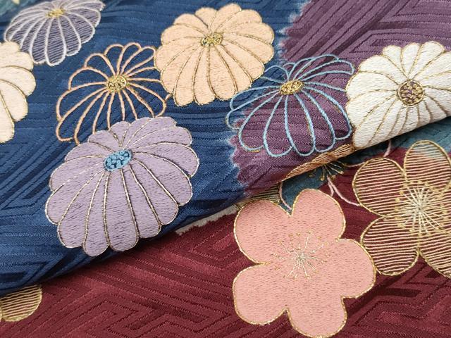 平和屋本店■極上　中国三大刺繍　相良刺繍　振袖　桶絞り　駒刺繍　雲取り舞花文　逸品　CYAA3322s5