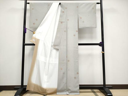 平和屋着物●極上 洗える最高級着物 ＜英＞はなぶさ謹製 小紋 宝尽くし亀甲文 潤色地 逸品 CYAA3347s5