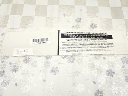 平和屋着物●極上　金彩友禅　卓越技能者・名工・和田光正　光映工芸　全通柄袋帯　唐織　花束文　金銀彩　反端付き　逸品　CYAA3373s5
