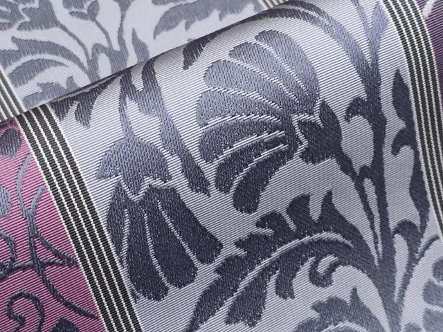 平和屋着物●極上　本場筑前博多織　両面　全通柄　本袋帯　花唐草間道　献上　逸品　CYAA3376s5