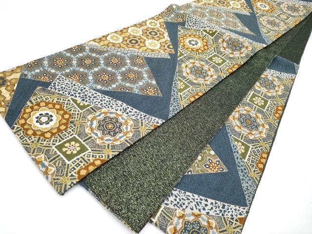 平和屋本店■最高級　中国三大刺繍　総相良刺繍　総詰め　200万粒　総刺繍　袋帯　正倉院花文　金糸　逸品　未使用　CYAA3378s5