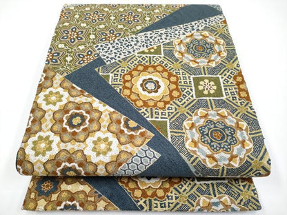 平和屋本店■最高級　中国三大刺繍　総相良刺繍　総詰め　200万粒　総刺繍　袋帯　正倉院花文　金糸　逸品　未使用　CYAA3378s5