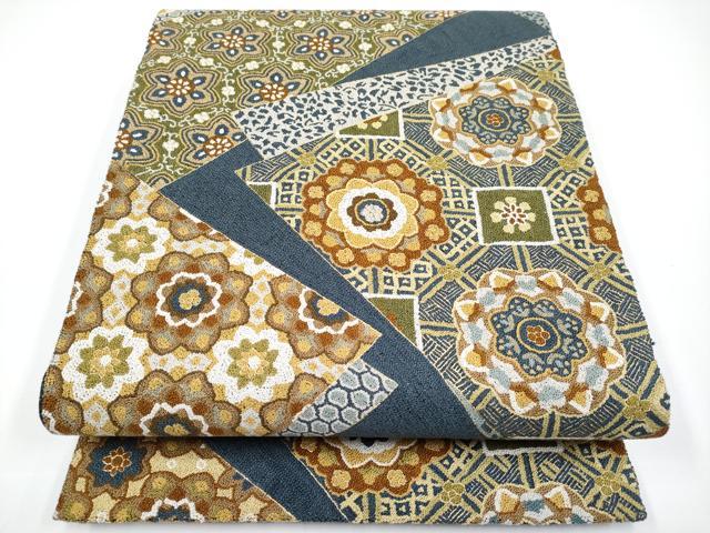 平和屋本店■最高級　中国三大刺繍　総相良刺繍　総詰め　200万粒　総刺繍　袋帯　正倉院花文　金糸　逸品　未使用　CYAA3378s5