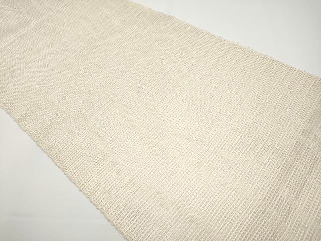 平和屋着物＊極上 夏物 全通柄袋帯 羅 よろけ縞 肌色地 逸品 CYAA3387s5
