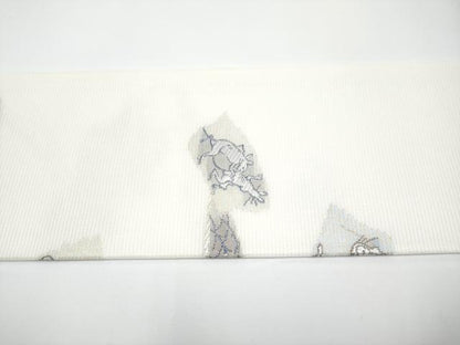 平和屋着物■極上　夏物　九寸名古屋帯　唐織　鳥獣戯画　金糸　逸品　新品　CYAA3406s5