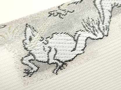 平和屋着物＊極上 夏物 九寸名古屋帯 唐織 鳥獣戯画 金銀糸 逸品 新品 CYAA3407s5