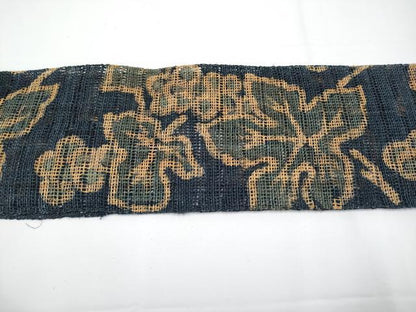 平和屋本店＊極上　夏物　古代原始布　科布　八寸名古屋帯　葡萄蔦の葉文　逸品　CYAA5082s6