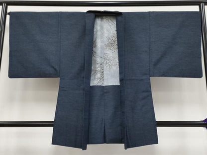 平和屋着物●極上　男性　紬　アンサンブル　濃紺地　逸品　CYAA3425s5