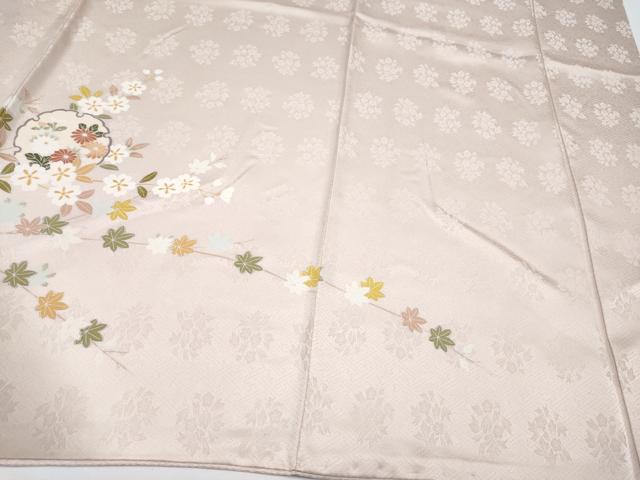 平和屋着物●極上 訪問着 雪輪枝花文 暈し染め 灰桜色地 逸品 CYAA3443s5