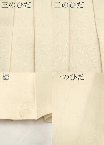 平和屋着物●極上　女性　行灯袴　総刺繍　花丸文　鳥の子色地　洗える着物　逸品　CYAA3458s5