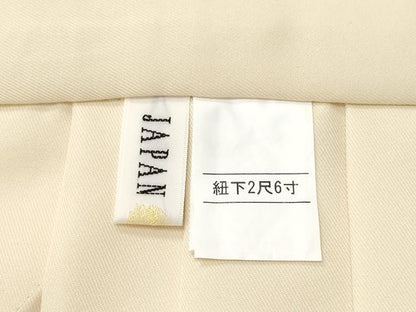 平和屋着物●極上　女性　行灯袴　総刺繍　花丸文　鳥の子色地　洗える着物　逸品　CYAA3458s5