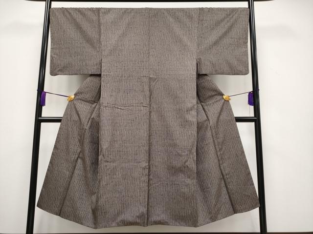 平和屋本店■極上　男性　石川県指定無形文化財　牛首紬　白山工房　手織り　抽象文　紅消鼠色地　証紙付き　逸品　CYAA3515s5