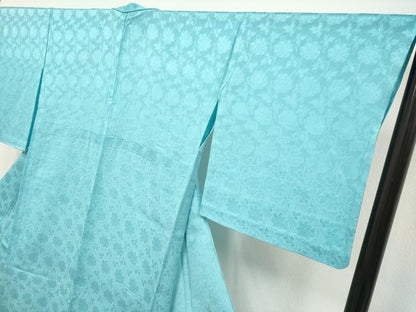 平和屋本店＊極上　夏物　色無地　牡丹唐草紋紗　新橋色　逸品　CYAA5097s6
