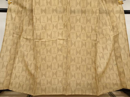 平和屋着物＊極上 夏物 紗紬 絵絣 黄橡色地 逸品 CYAA3534s5