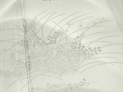 平和屋着物＊極上 夏物 訪問着 刺繍 遠山枝葉文 暈し染め 銀彩 反端付き 逸品 CYAA3536s5