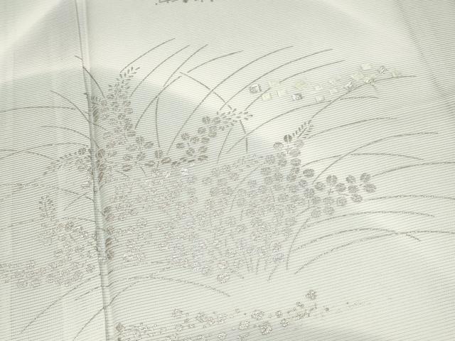 平和屋着物＊極上 夏物 訪問着 刺繍 遠山枝葉文 暈し染め 銀彩 反端付き 逸品 CYAA3536s5