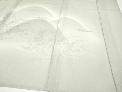 平和屋着物＊極上 夏物 訪問着 刺繍 遠山枝葉文 暈し染め 銀彩 反端付き 逸品 CYAA3536s5