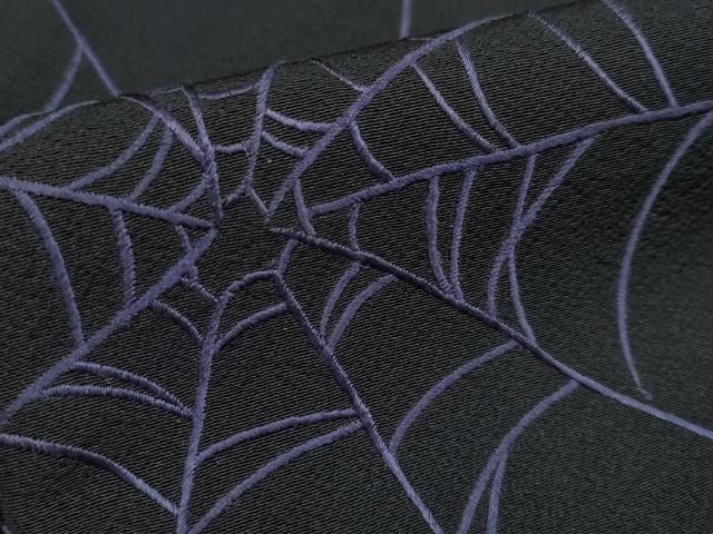 平和屋本店■極上　男性　訪問着　刺繍　蜘蛛　黒地　逸品　CYAA3539s5