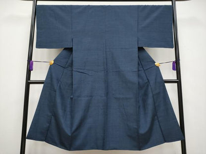 平和屋着物●極上　男性　紬　霞文　濃紺地　逸品　CYAA3549s5