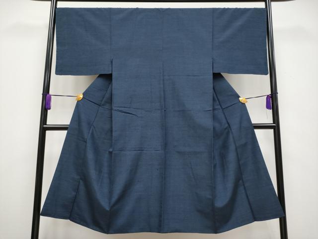 平和屋着物●極上　男性　紬　霞文　濃紺地　逸品　CYAA3549s5