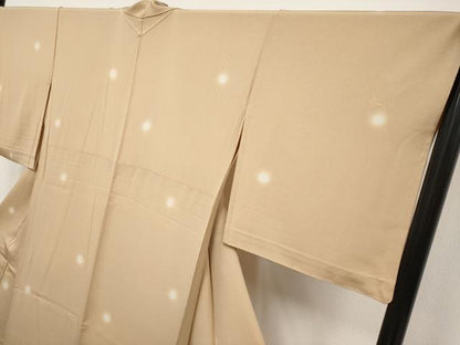 平和屋着物▽極上 小紋 単衣 蛍暈し 金彩 枇杷茶色地 逸品 CYAA3554s5