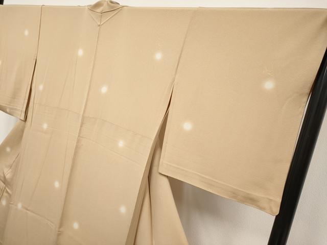 平和屋着物▽極上 小紋 単衣 蛍暈し 金彩 枇杷茶色地 逸品 CYAA3554s5