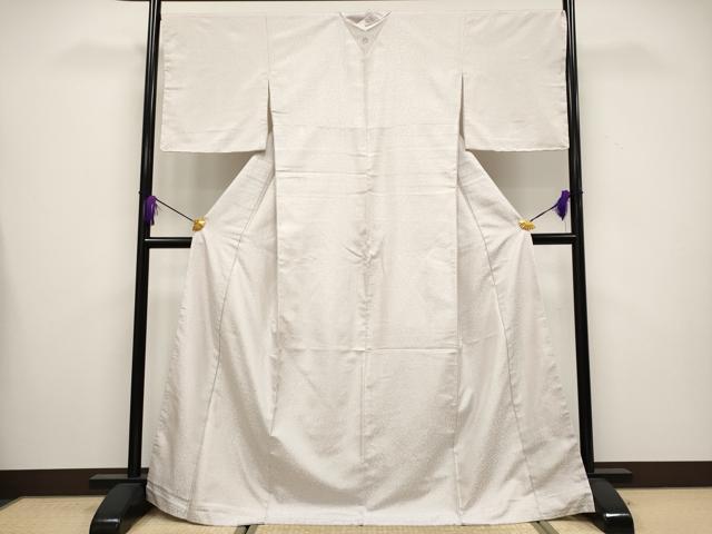 平和屋着物■極上　お召　更紗唐草文　薄桜色地　逸品　未使用　CYAA3575s5