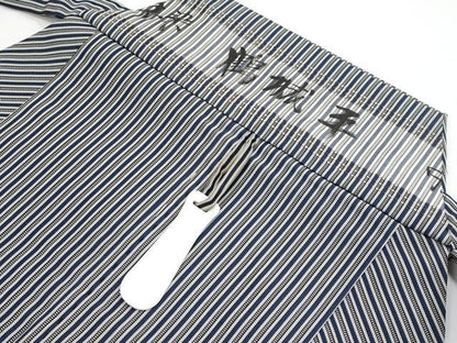 平和屋着物●極上 男性 本草木染 鶴城平 馬乗り袴 縞 逸品 未使用 CYAA3580s5