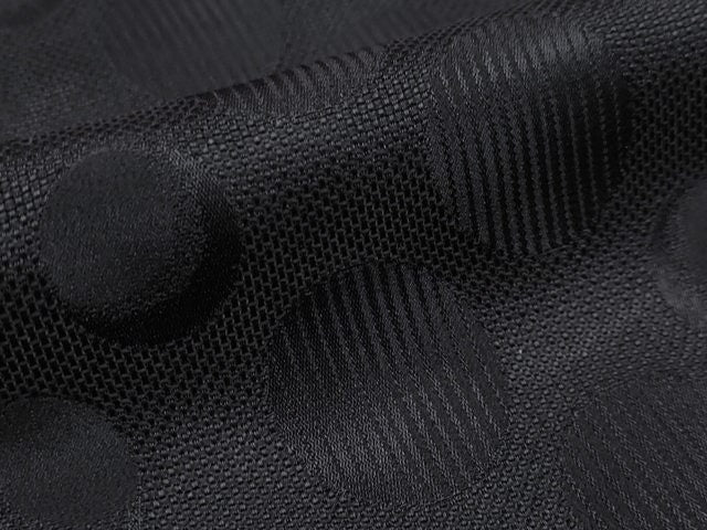 平和屋着物▽極上 スリーシーズン 春夏秋 塵除け 長羽織 絞り 丸文 黒地 逸品 CYAA3583s5