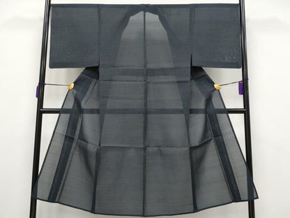 平和屋着物＊極上 夏物 男性 本場大島紬 夏大島 亀甲柄 濃紺地 逸品 CYAA3631s5
