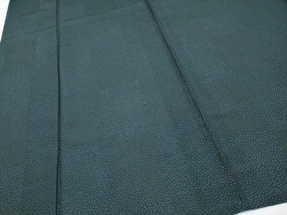 平和屋本店＊極上 夏物 石川県指定無形文化財 夏牛首紬 白山工房 手織り 市松文様 革色地 証紙付き 逸品 未使用 CYAA3643s5