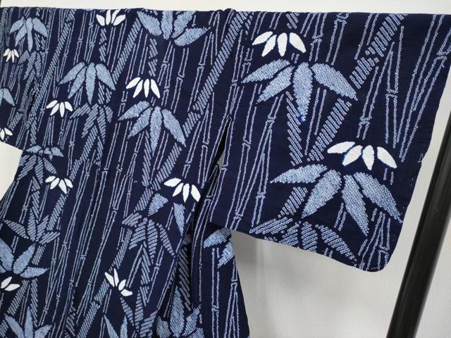 平和屋着物∴極上 夏物 浴衣 有松鳴海絞り 笹竹文 綿 逸品 未使用 CYAA3645s5