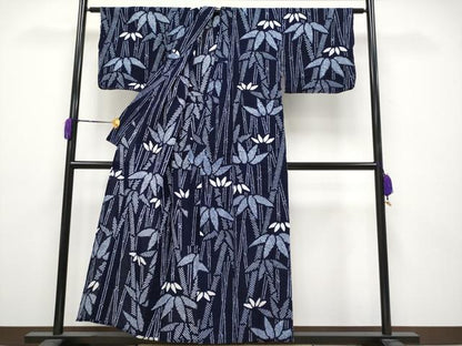 平和屋着物∴極上 夏物 浴衣 有松鳴海絞り 笹竹文 綿 逸品 未使用 CYAA3645s5