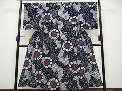 平和屋着物∴極上 夏物 浴衣 有松鳴海絞り 舞花文 綿 逸品 CYAA3646s5