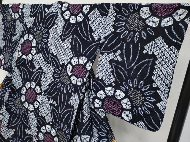 平和屋着物∴極上 夏物 浴衣 有松鳴海絞り 舞花文 綿 逸品 CYAA3646s5