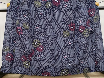 平和屋着物∴極上 夏物 浴衣 有松鳴海絞り 枝花文 綿 逸品 CYAA3650s5