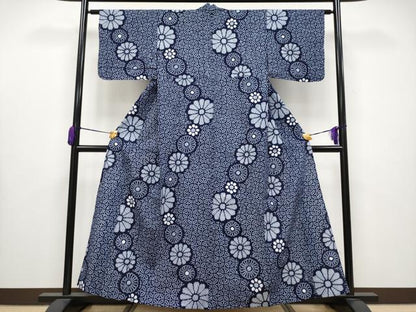 平和屋着物∴極上 夏物 浴衣 有松鳴海絞り 菊繋ぎ 綿 逸品 未使用 CYAA3651s5