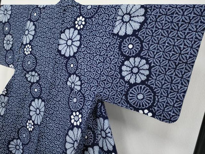 平和屋着物∴極上 夏物 浴衣 有松鳴海絞り 菊繋ぎ 綿 逸品 未使用 CYAA3651s5