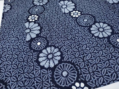 平和屋着物∴極上 夏物 浴衣 有松鳴海絞り 菊繋ぎ 綿 逸品 未使用 CYAA3651s5
