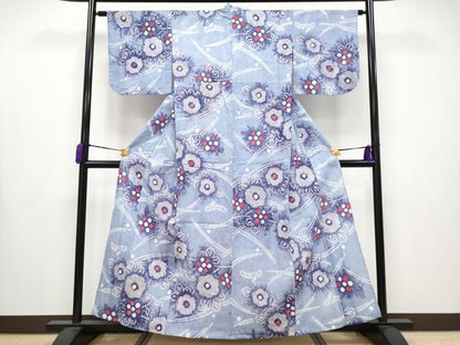 平和屋着物∴極上 夏物 浴衣 有松鳴海絞り 草花文 綿 逸品 CYAA3653s5