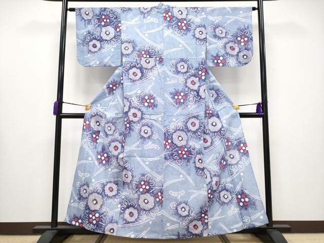 平和屋着物∴極上 夏物 浴衣 有松鳴海絞り 草花文 綿 逸品 CYAA3653s5