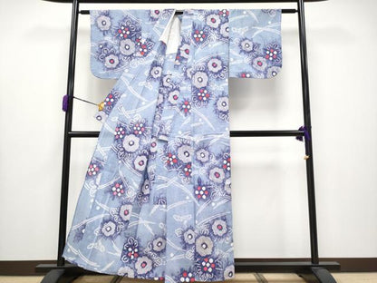 平和屋着物∴極上 夏物 浴衣 有松鳴海絞り 草花文 綿 逸品 CYAA3653s5
