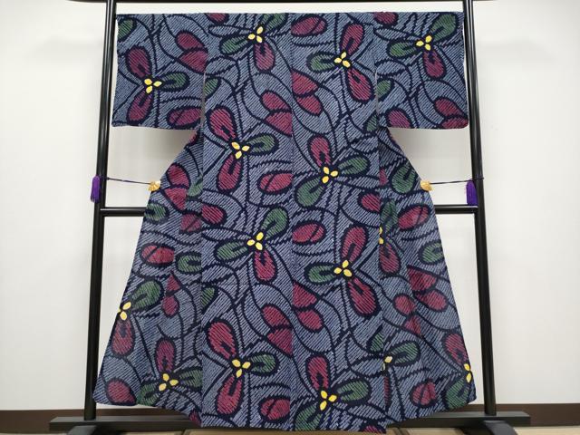 平和屋着物∴極上 夏物 浴衣 有松鳴海絞り 舞花文 綿 逸品 CYAA3655s5