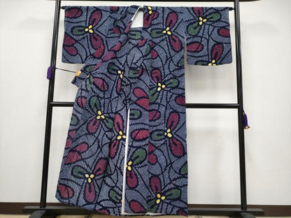 平和屋着物∴極上 夏物 浴衣 有松鳴海絞り 舞花文 綿 逸品 CYAA3655s5