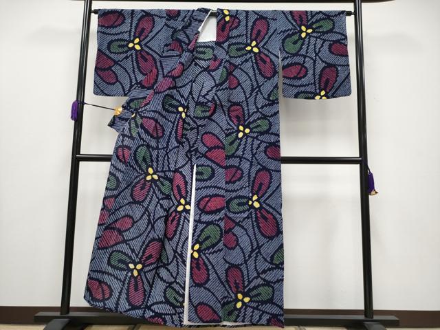 平和屋着物∴極上 夏物 浴衣 有松鳴海絞り 舞花文 綿 逸品 CYAA3655s5