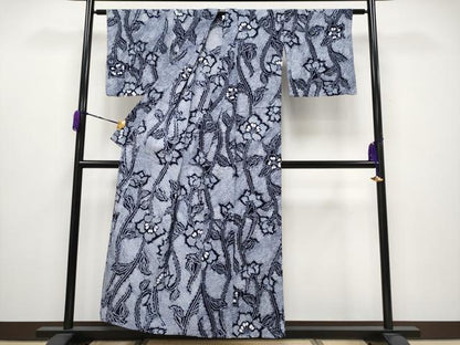 平和屋着物∴極上 夏物 浴衣 有松鳴海絞り 枝花文 綿 逸品 CYAA3660s5
