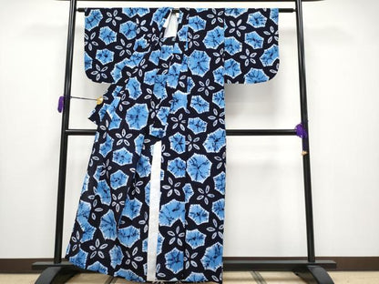 平和屋着物∴極上 夏物 浴衣 有松鳴海絞り 舞花文 綿 逸品 CYAA3662s5